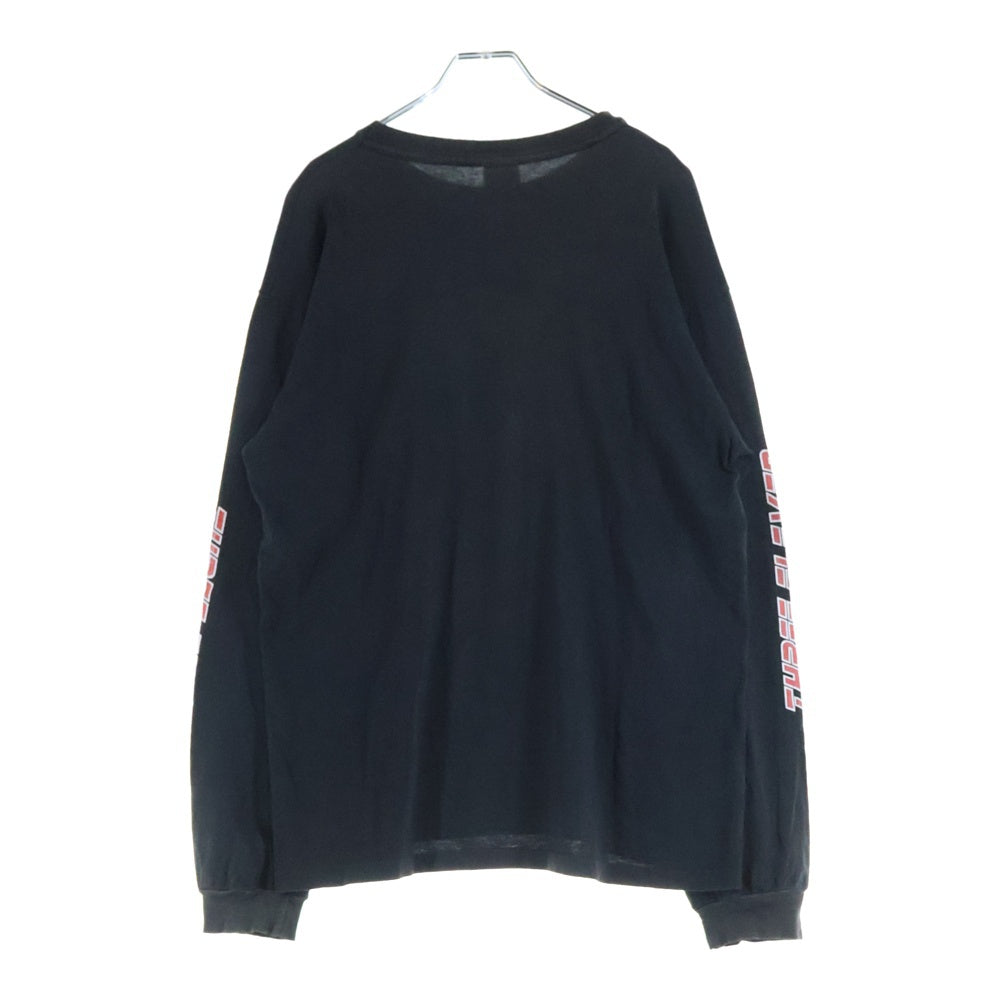 VINTAGE(ヴィンテージ) 90s THREE ELEVEN LOGO L/S スリーイレブン アーム プリント Tシャツ 長袖カットソー ブラック