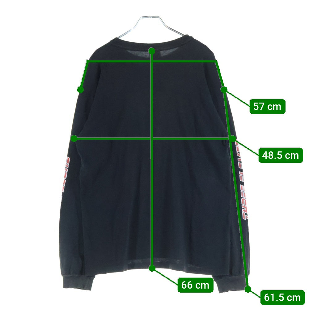 VINTAGE(ヴィンテージ) 90s THREE ELEVEN LOGO L/S スリーイレブン アーム プリント Tシャツ 長袖カットソー ブラック