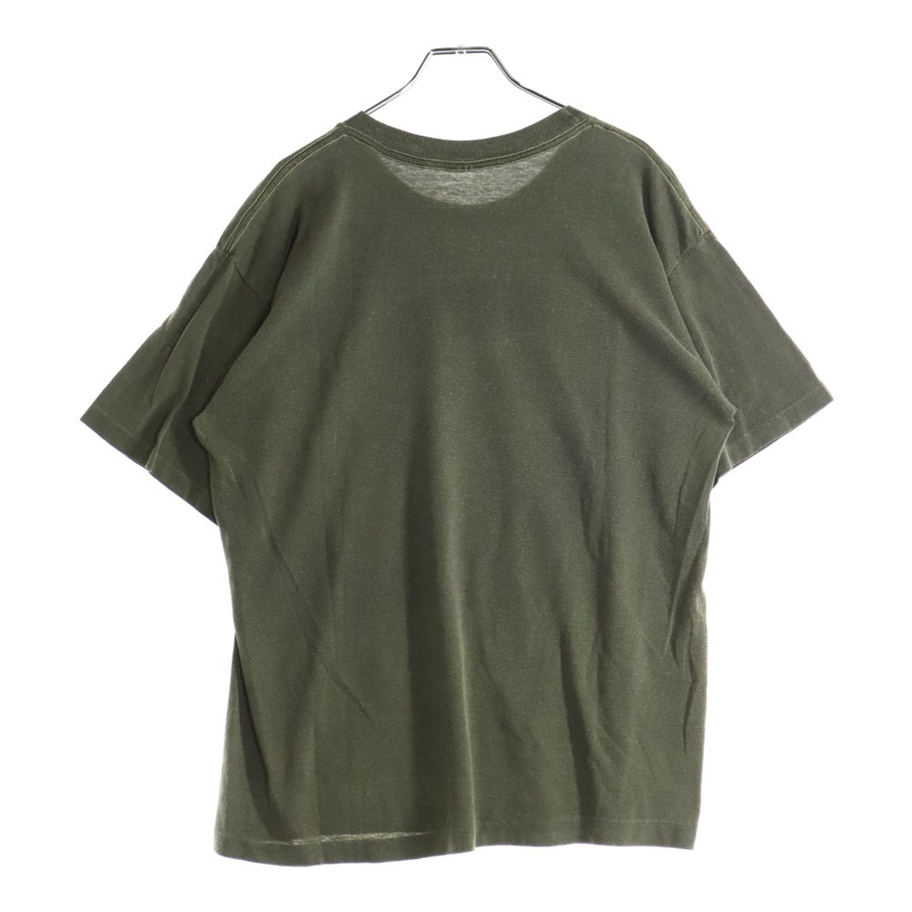 VINTAGE(ヴィンテージ) 90s VICTORY P-40 PIN UP GIRL ピンナップ ガール ヴィクトリー フロント プリント Tシャツ 半袖カットソー カーキ