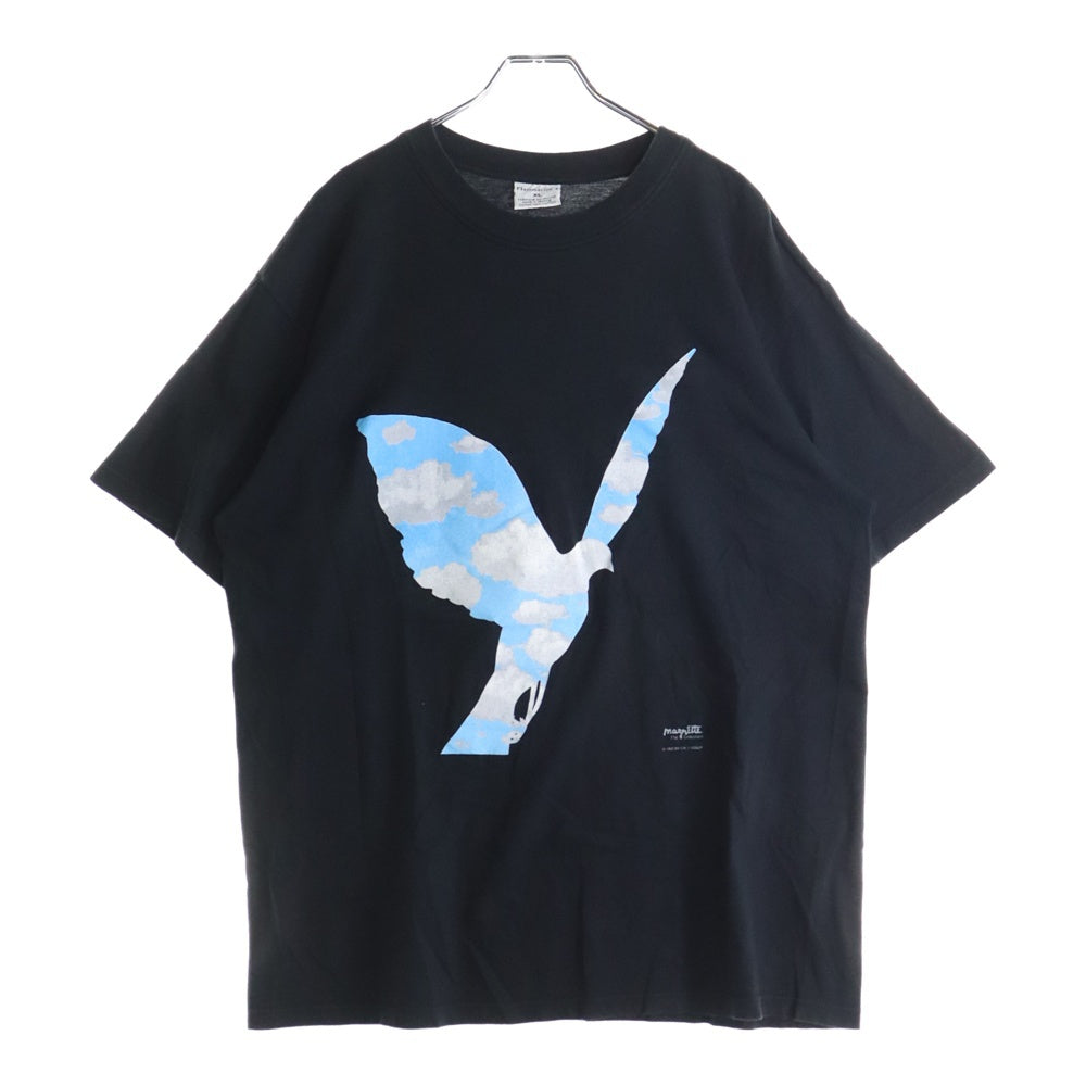 VINTAGE(ヴィンテージ) 90s Ren? Magritte ART TEE ルネ マグリット フロントプリント Tシャツ 半袖カットソー ブラック
