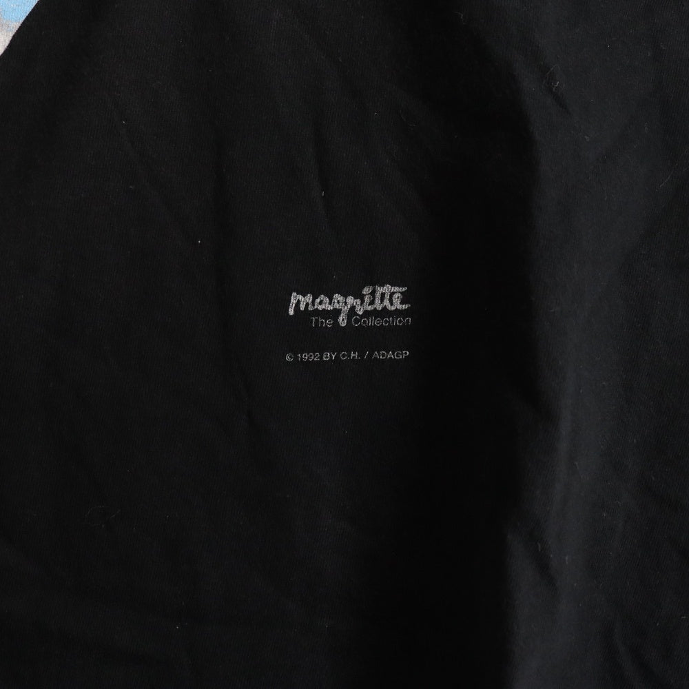 VINTAGE(ヴィンテージ) 90s Ren? Magritte ART TEE ルネ マグリット フロントプリント Tシャツ 半袖カットソー ブラック