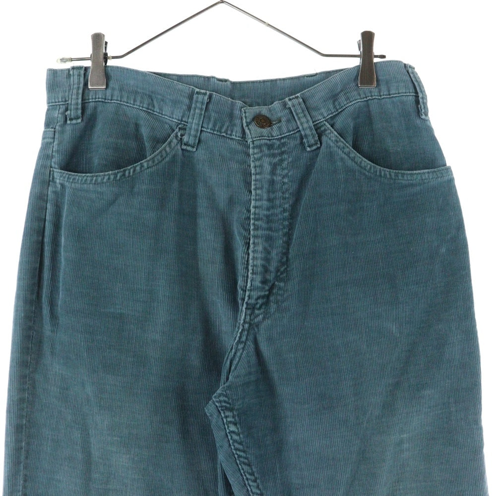 Levi's(リーバイス) 80s 646 スモールe 42TALON コーデュロイ フレア パンツ ターコイズグリーン
