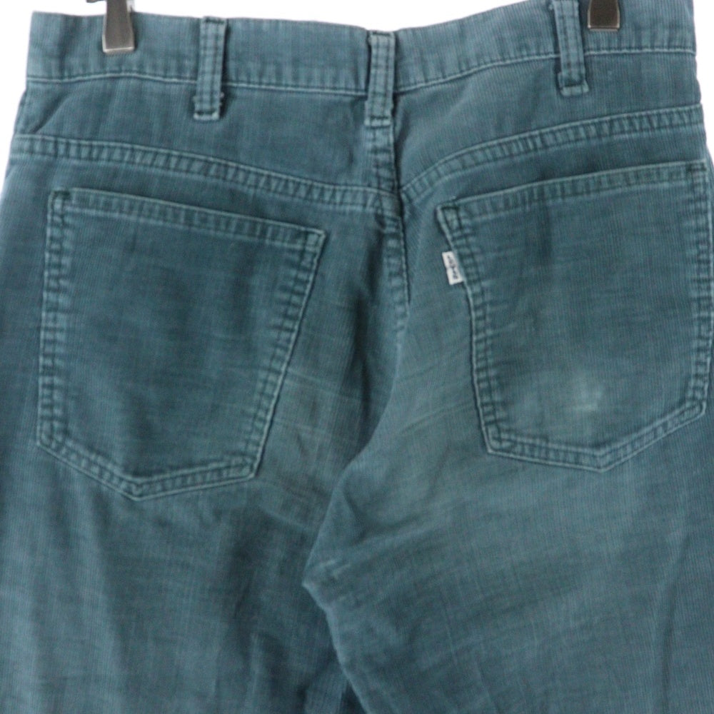 Levi's(リーバイス) 80s 646 スモールe 42TALON コーデュロイ フレア パンツ ターコイズグリーン
