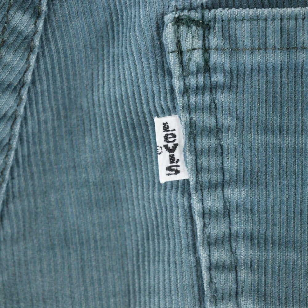 Levi's(リーバイス) 80s 646 スモールe 42TALON コーデュロイ フレア パンツ ターコイズグリーン