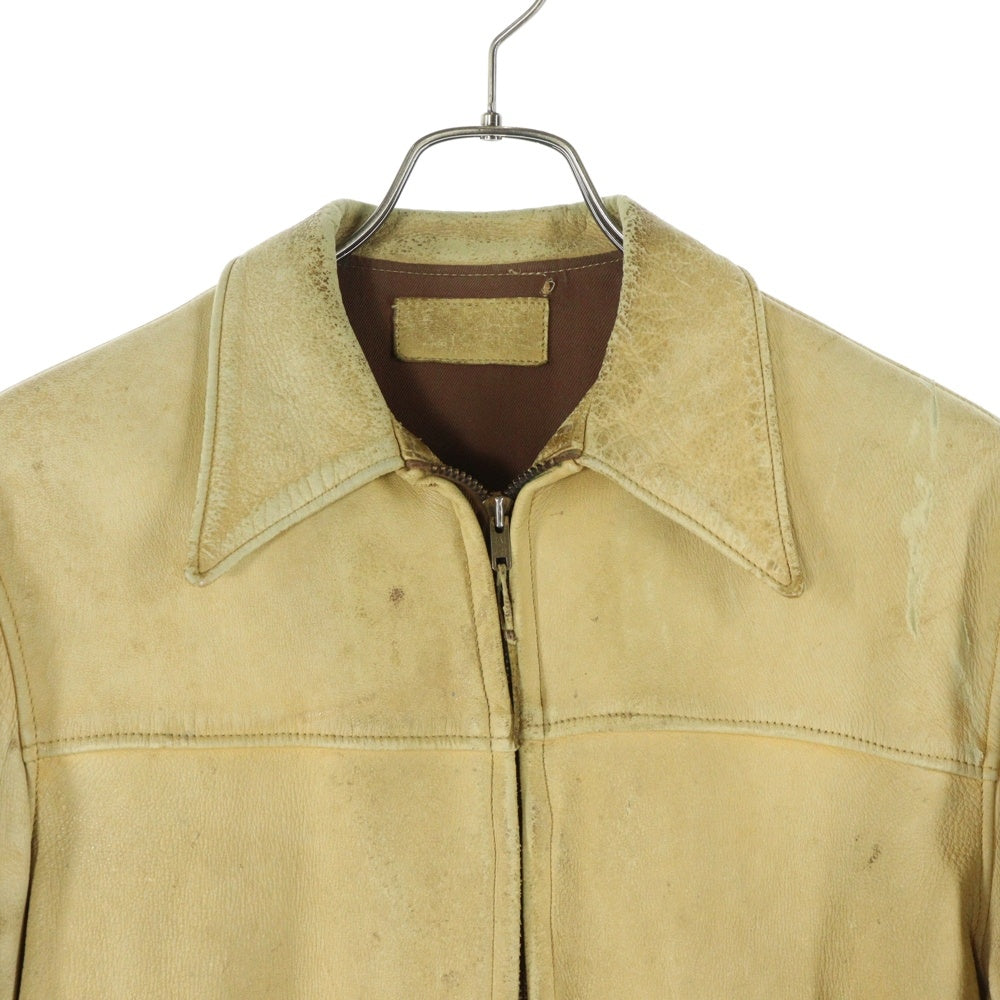 VINTAGE(ヴィンテージ) LEATHER JACKET TALON ZIP レザー ジャケット ベージュ