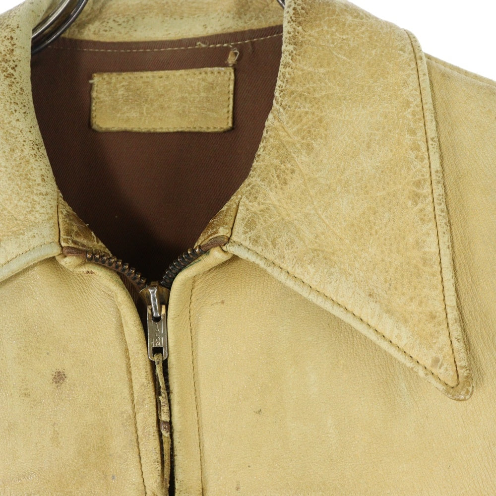 VINTAGE(ヴィンテージ) LEATHER JACKET TALON ZIP レザー ジャケット ベージュ
