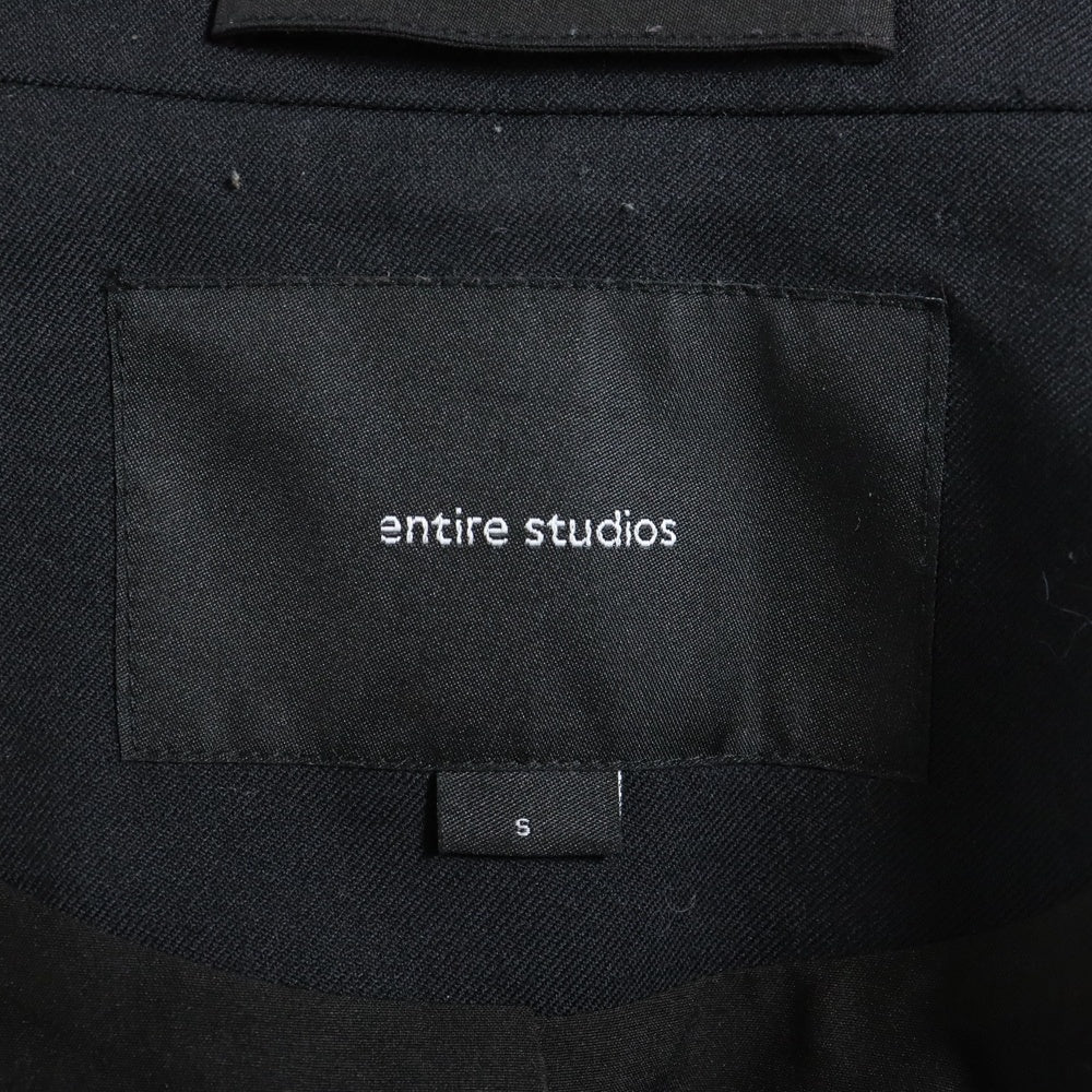entire studios(エンタイア スタジオ) DOUBLE BREASTED BLAZER ES2438BL ダブルブレス ブレザー テーラードジャケット ブラック