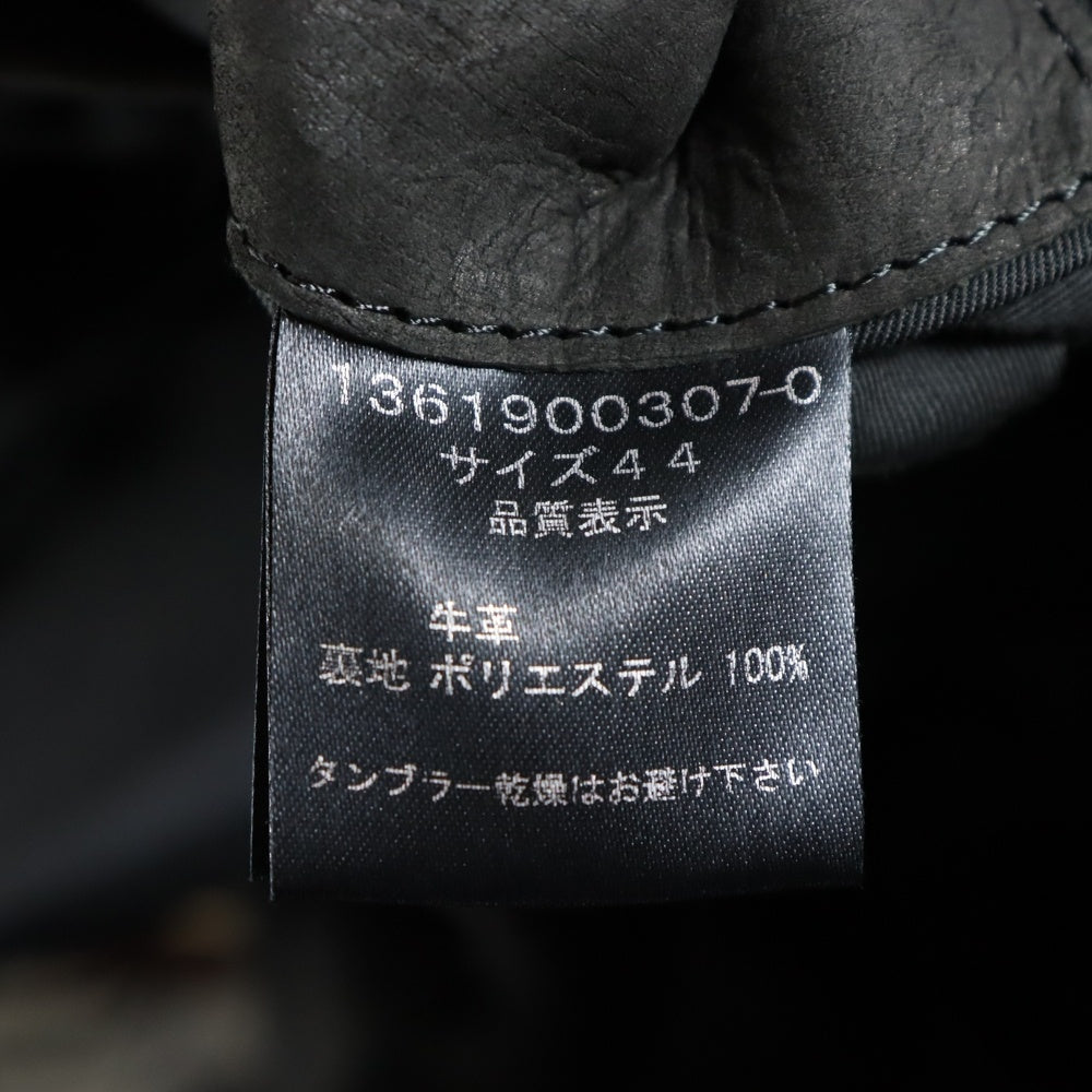 SHELLAC(シェラック) LEATHER JACKET 牛革 レザージャケット ブラック 1361900307-0