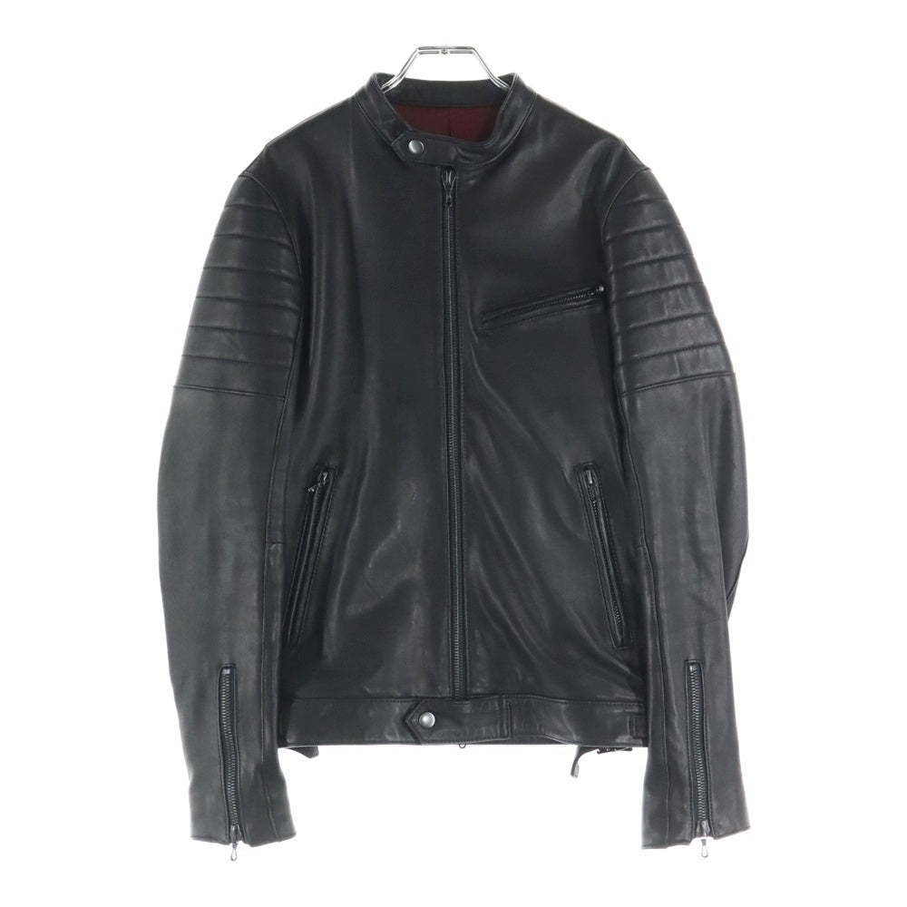SHELLAC(シェラック) SINGLE RAIDERS LEATHER JACKET 羊革 レザー シングル ライダース ジャケット ブラック 135590031-0