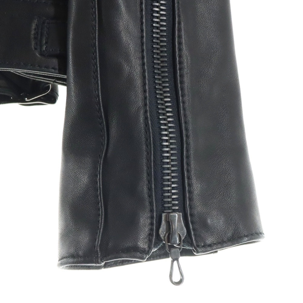 SHELLAC(シェラック) SINGLE RAIDERS LEATHER JACKET 羊革 レザー シングル ライダース ジャケット ブラック 135590031-0