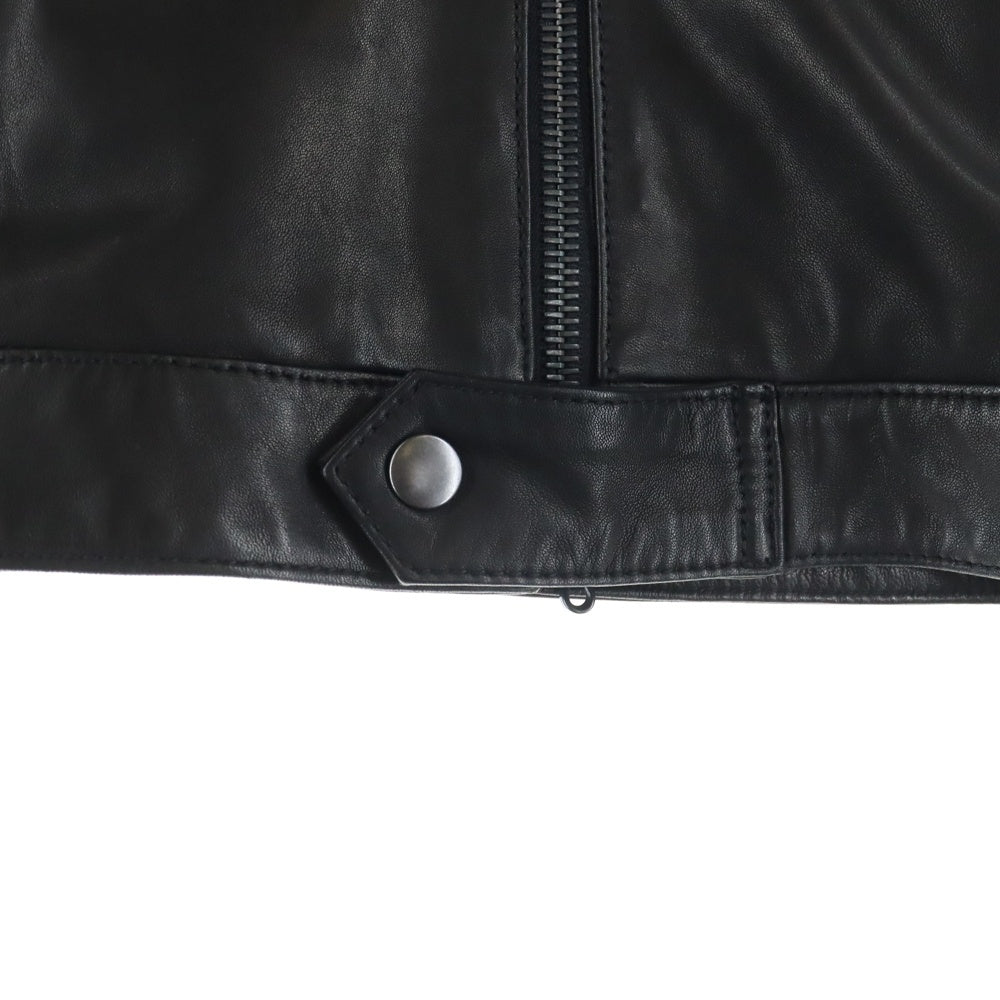 SHELLAC(シェラック) SINGLE RAIDERS LEATHER JACKET 羊革 レザー シングル ライダース ジャケット ブラック 135590031-0