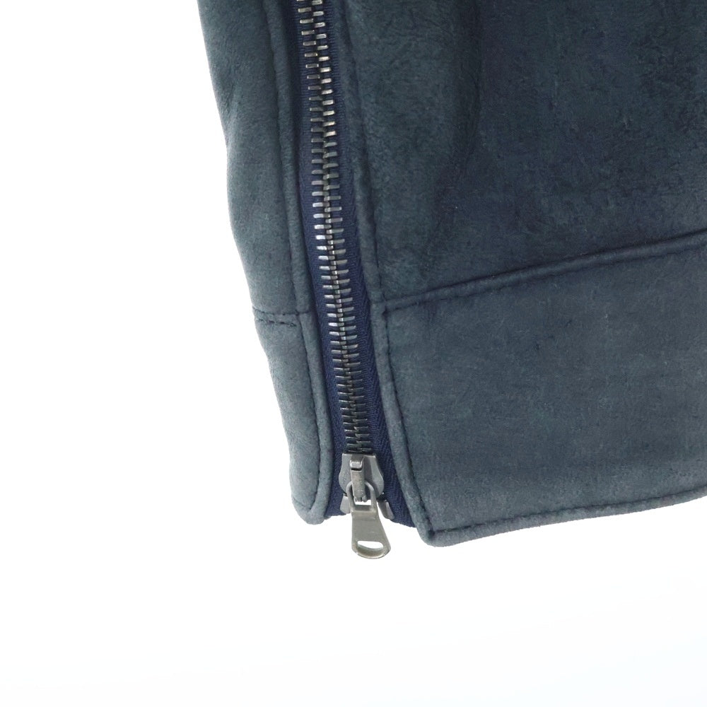 jun hashimoto(ジュンハシモト) INNER RIDERS 2 DEER BUCK SKIN ZIP UP LEATHER JACKET 鹿革 レザージャケット ブラック 1021620003