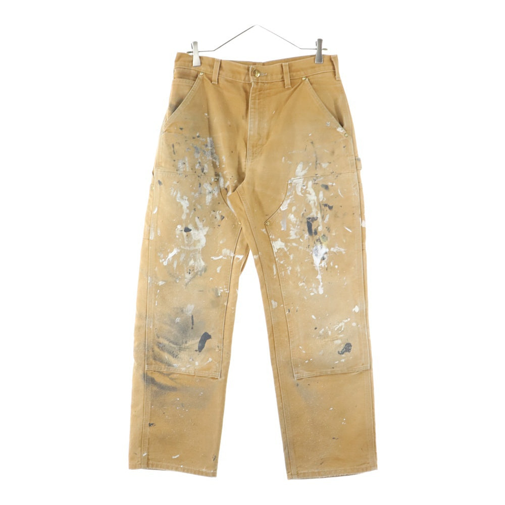 CARHARTT(カーハート) DOUBLE KNEE PANTS LOOSE ORIGINAL FIT ダブルニー ルーズ オリジナル フィット パンツ ペイント ブラウン B01-BRN