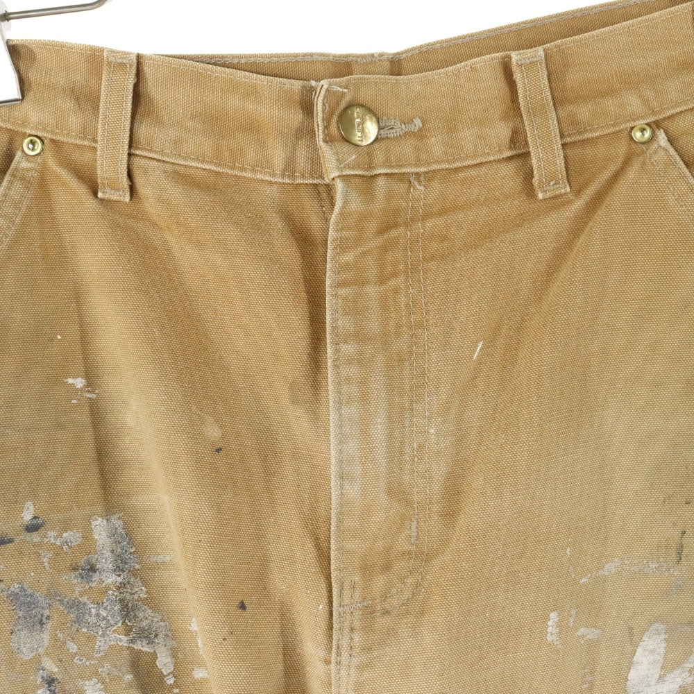 CARHARTT(カーハート) DOUBLE KNEE PANTS LOOSE ORIGINAL FIT ダブルニー ルーズ オリジナル フィット パンツ ペイント ブラウン B01-BRN