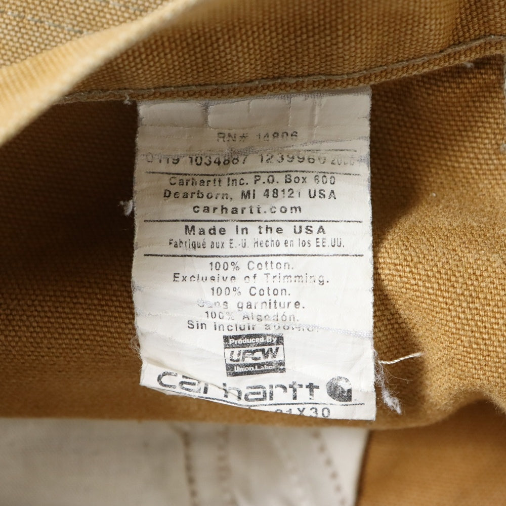 CARHARTT(カーハート) DOUBLE KNEE PANTS LOOSE ORIGINAL FIT ダブルニー ルーズ オリジナル フィット パンツ ペイント ブラウン B01-BRN
