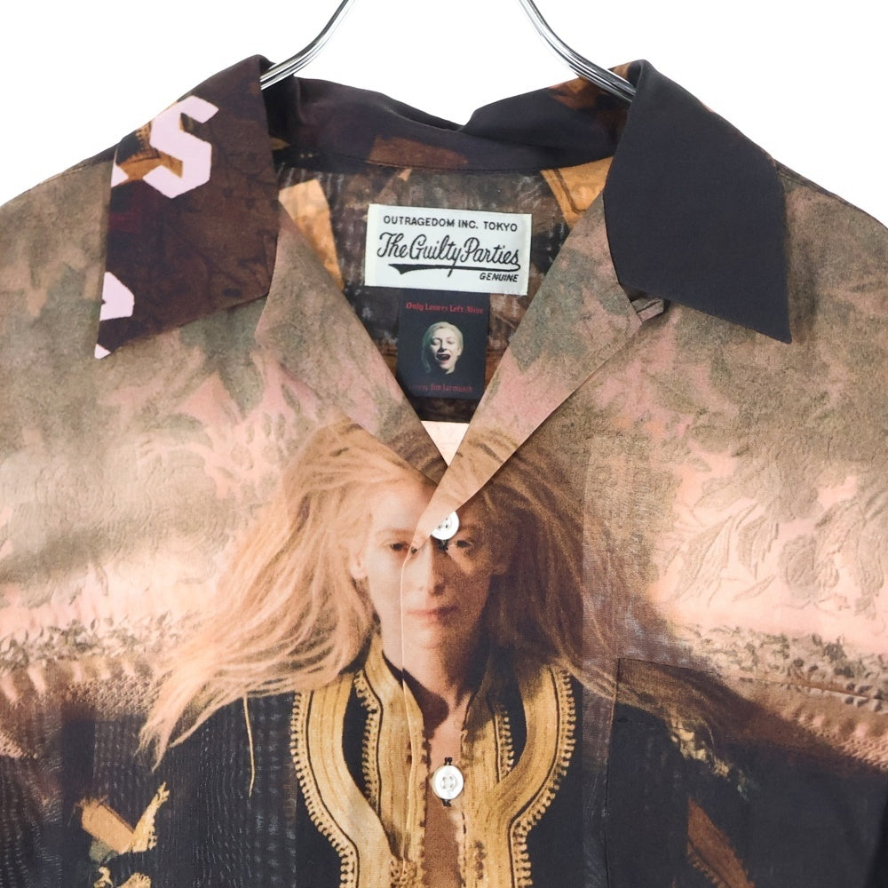 WACKO MARIA(ワコマリア) GUILTYPARTIES IM JARMUSCH HAWAIIAN SHIRT TYPE 2 ジム ジャームッシュ ハワイアン 半袖 シャツ オープンカラー 半袖シャツ ブラウン JIMJARMUSCH-WM-HI04