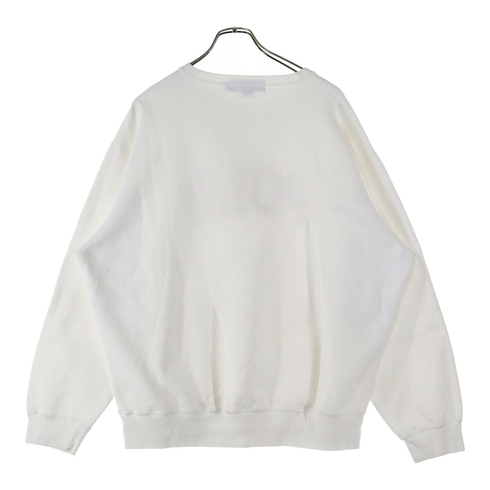 POLO RALPH LAUREN(ポロラルフローレン) 90s POLO LOGO PRINT フロント ロゴプリント スウェット トレーナー ホワイト