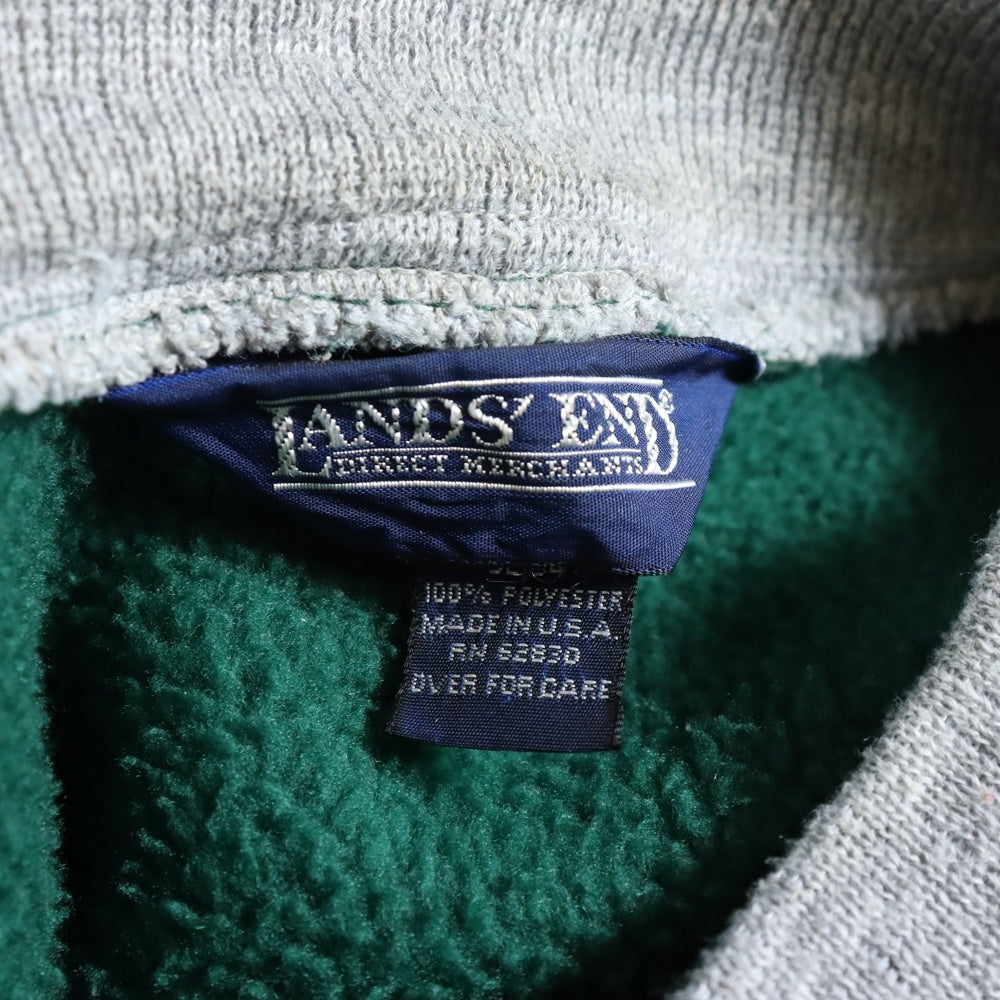 VINTAGE(ヴィンテージ) 90s LANDS AND FLEECE JACKET ランズエンド フリースジャケット グリーン/グレー