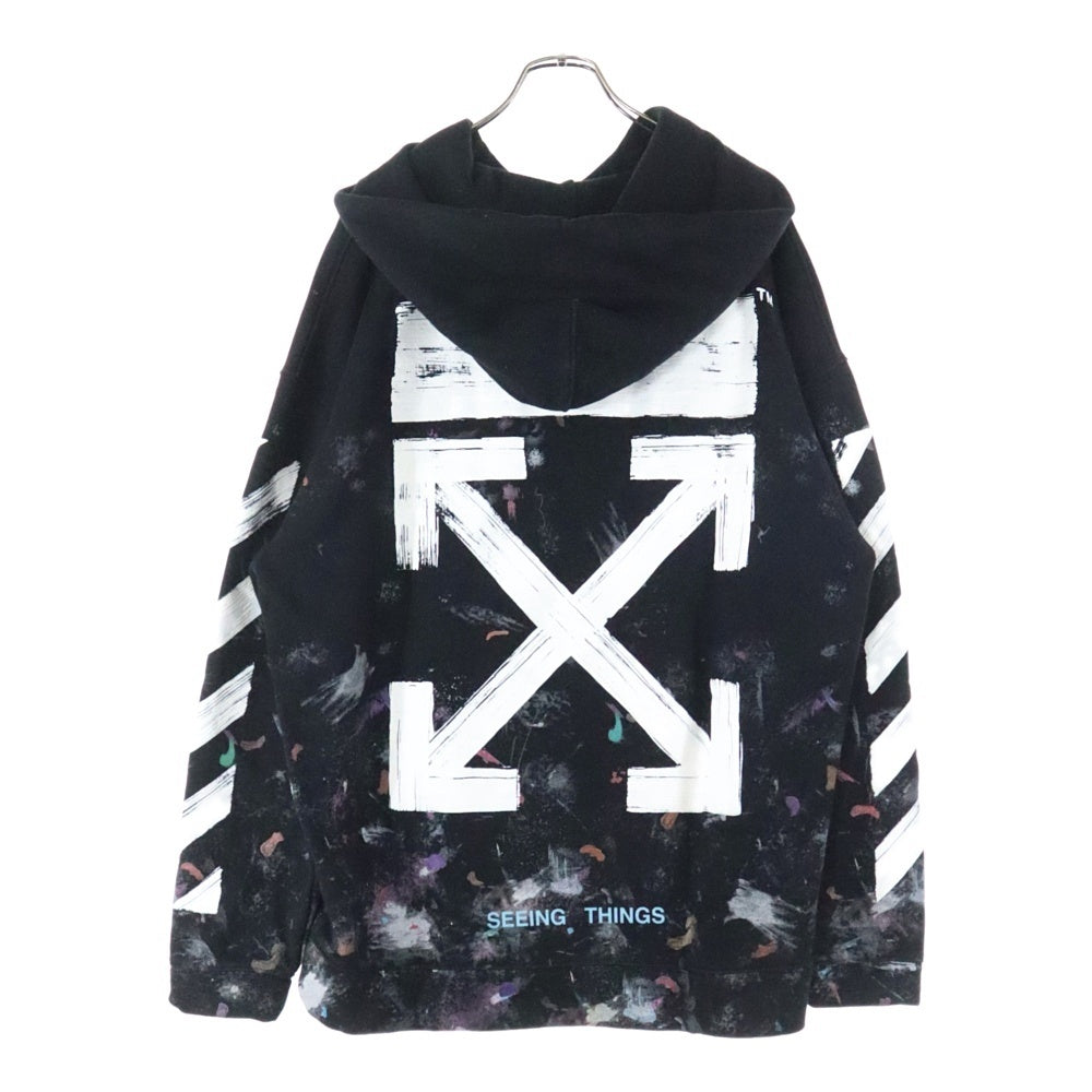 OFF-WHITE(オフホワイト) 17AW ギャラクシー ブラッシュドオーバーフーディー パーカー ブラック OMBB009F17619030