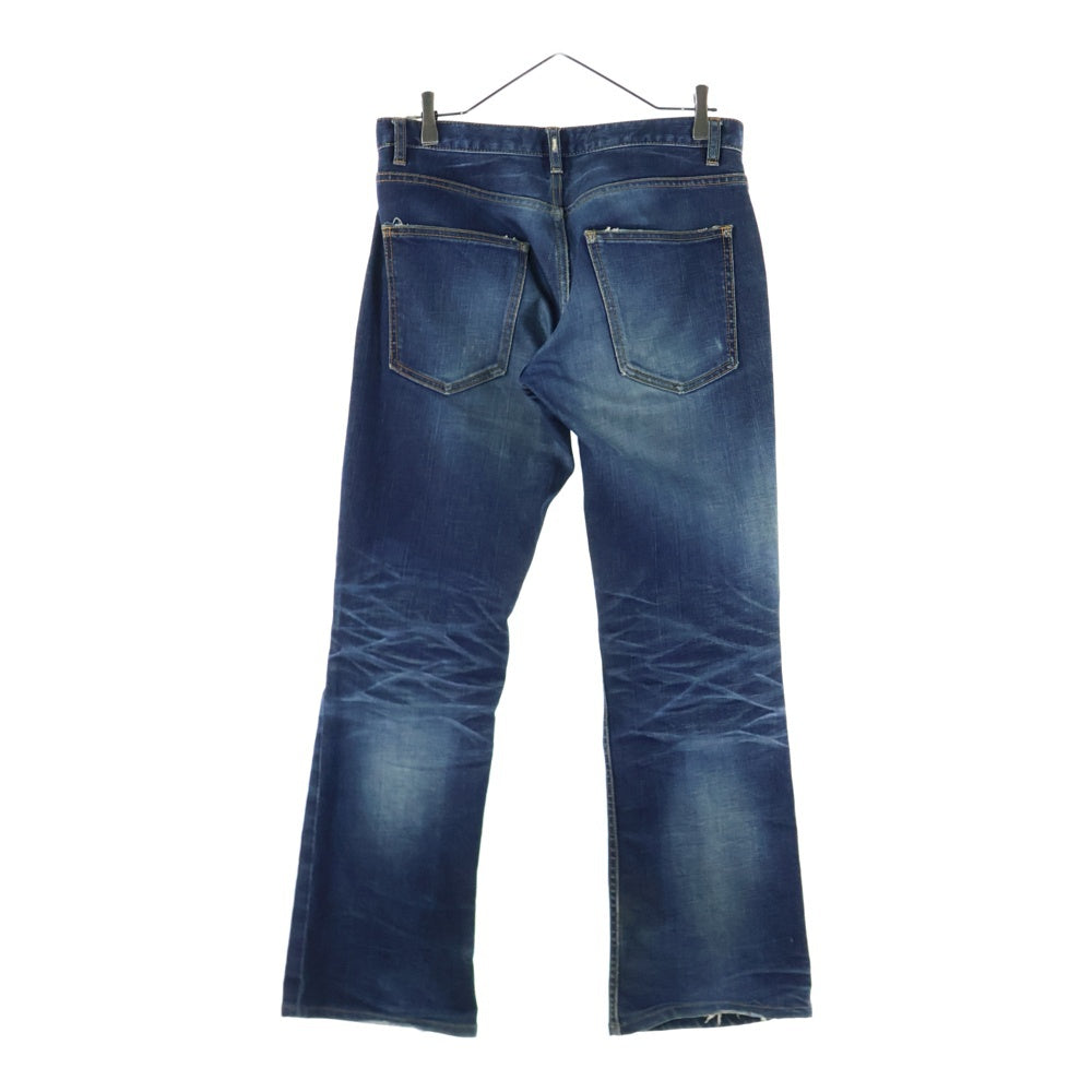 ripvanwinkle(リップヴァンウィンクル) ダメージ加工 フレアカットデニムパンツ インディゴ RS-2200