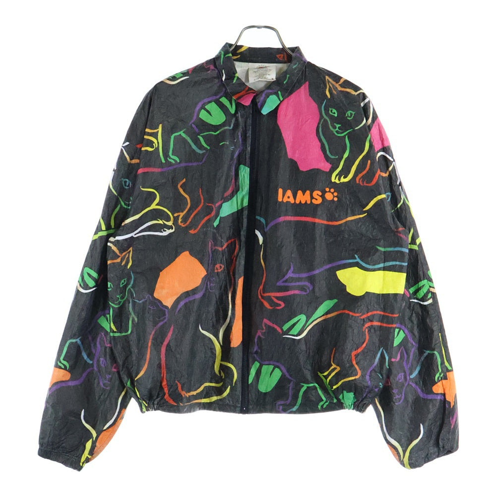 VINTAGE(ヴィンテージ) 90s IAMS ペーパージャケット 総柄ジップブルゾン マルチカラー