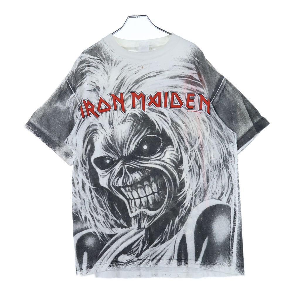 VINTAGE(ヴィンテージ) 90s IRON MAIDEN KILLERS EDDIE THE HEAD FULL PRINT 1999 アイアンメイデン 半袖Tシャツ カットソー ホワイト