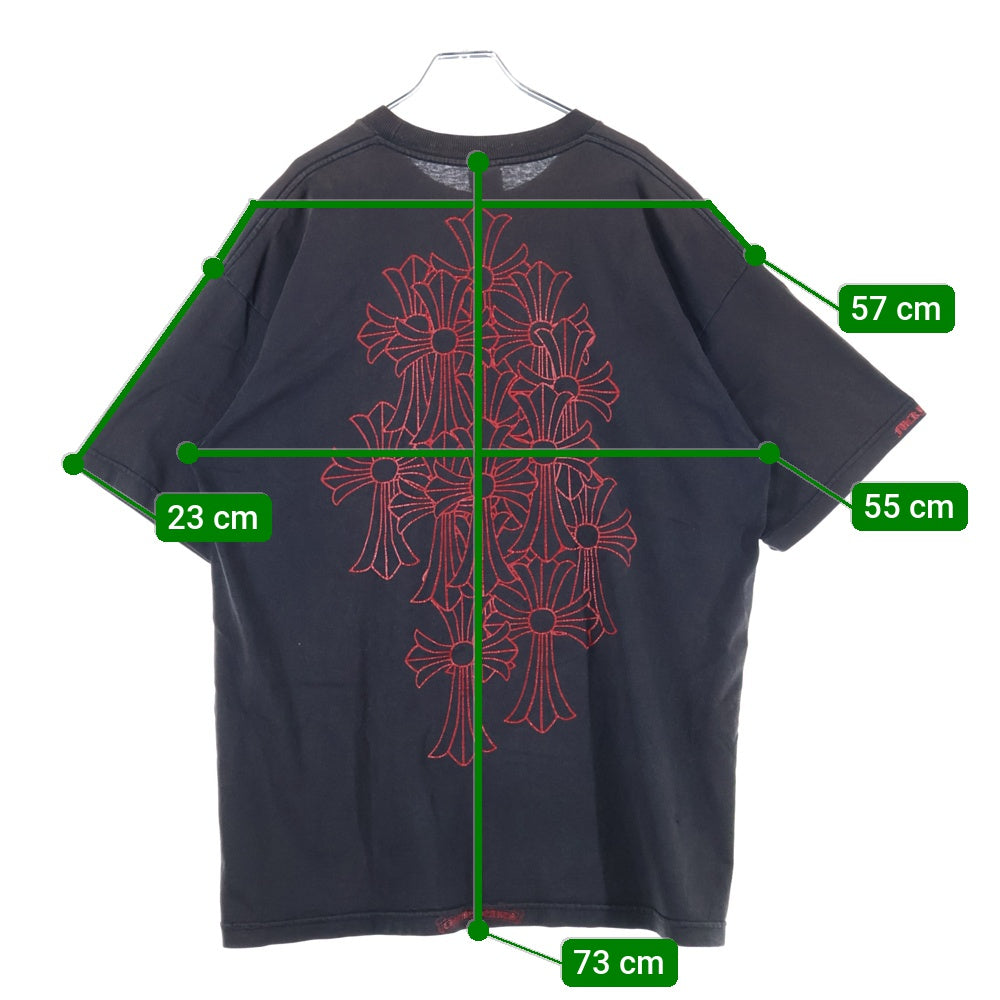 CHROME HEARTS(クロムハーツ) OLD CEMETERY CROSS S/S TEE オールドモデル セメタリーロゴプリント半袖Tシャツ ブラック