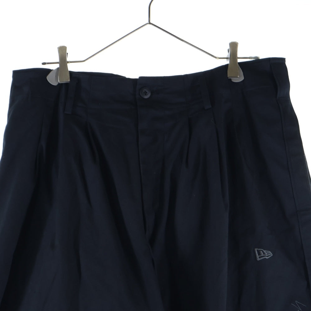 Yohji Yamamoto POUR HOMME(ヨウジヤマモト プールオム) 23AW New Era Side Tape Pants YY LOGO ニューエラ サイドテープ ワイド パンツ ブラック HJ-P99-039