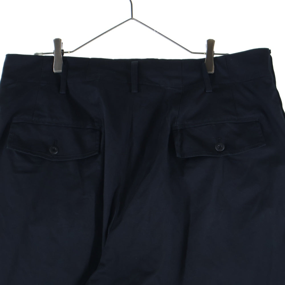 Yohji Yamamoto POUR HOMME(ヨウジヤマモト プールオム) 23AW New Era Side Tape Pants YY LOGO ニューエラ サイドテープ ワイド パンツ ブラック HJ-P99-039