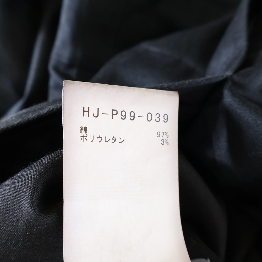 Yohji Yamamoto POUR HOMME(ヨウジヤマモト プールオム) 23AW New Era Side Tape Pants YY LOGO ニューエラ サイドテープ ワイド パンツ ブラック HJ-P99-039