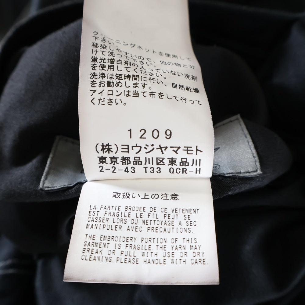 Yohji Yamamoto POUR HOMME(ヨウジヤマモト プールオム) 23AW New Era Side Tape Pants YY LOGO ニューエラ サイドテープ ワイド パンツ ブラック HJ-P99-039