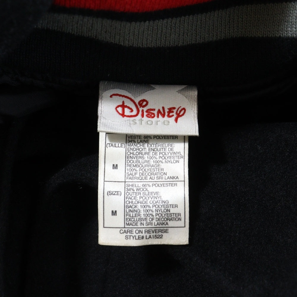 VINTAGE(ヴィンテージ) Disney Store THE INCREDIBLES Mr.インクレディブル 袖革ウールスタジャン アワード バーシティジャケット ブラック