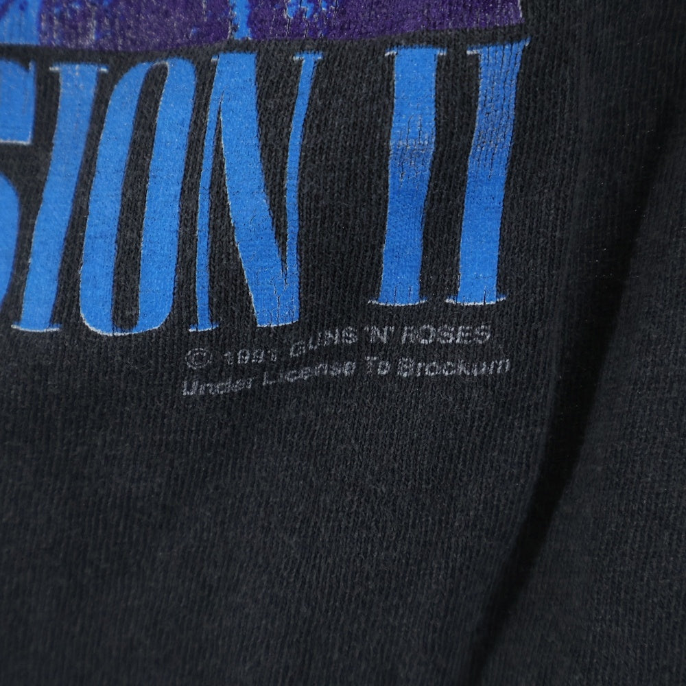 VINTAGE(ヴィンテージ) 90S GUNS N ROSES USE YOUR ILLUSION 1991 ガンズ アンド ローゼス 半袖Tシャツ カットソー ブラック