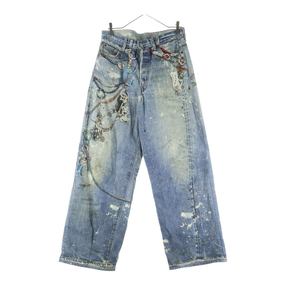 Acne Studios(アクネ ストゥディオズ) CHAINE BAGGY DENIM PANTS トロンプルイユ チェーン グラフィック デニムパンツ FN-MN-TROU001020