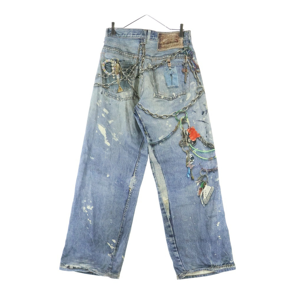 Acne Studios(アクネ ストゥディオズ) CHAINE BAGGY DENIM PANTS トロンプルイユ チェーン グラフィック デニムパンツ FN-MN-TROU001020