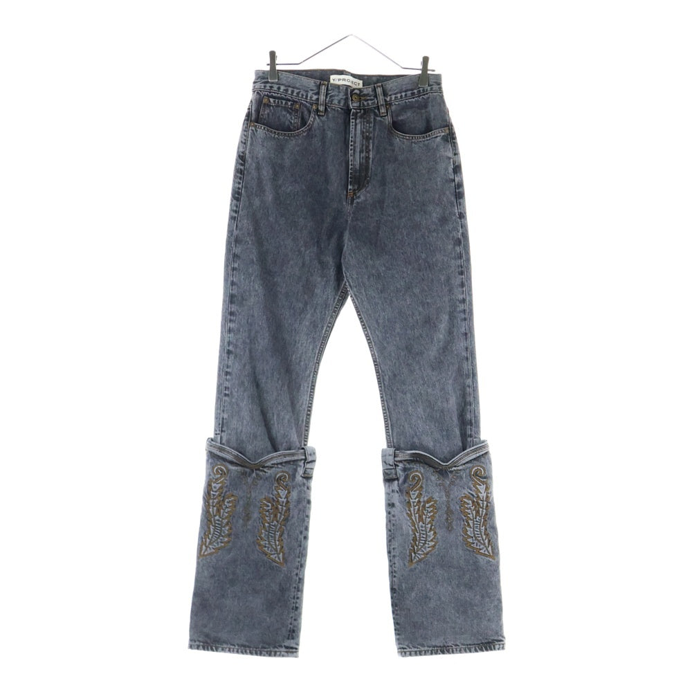 Y/PROJECT(ワイプロジェクト) EVERGREEN MINI COWBOY CUFF JEANS エヴァーグリーン ミニ カウボーイ カフ ジーンズ デニム パンツ ブラック