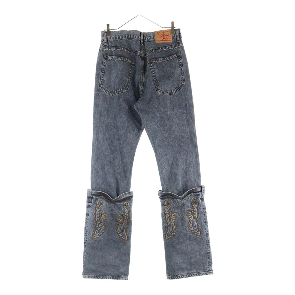 Y/PROJECT(ワイプロジェクト) EVERGREEN MINI COWBOY CUFF JEANS エヴァーグリーン ミニ カウボーイ カフ ジーンズ デニム パンツ ブラック