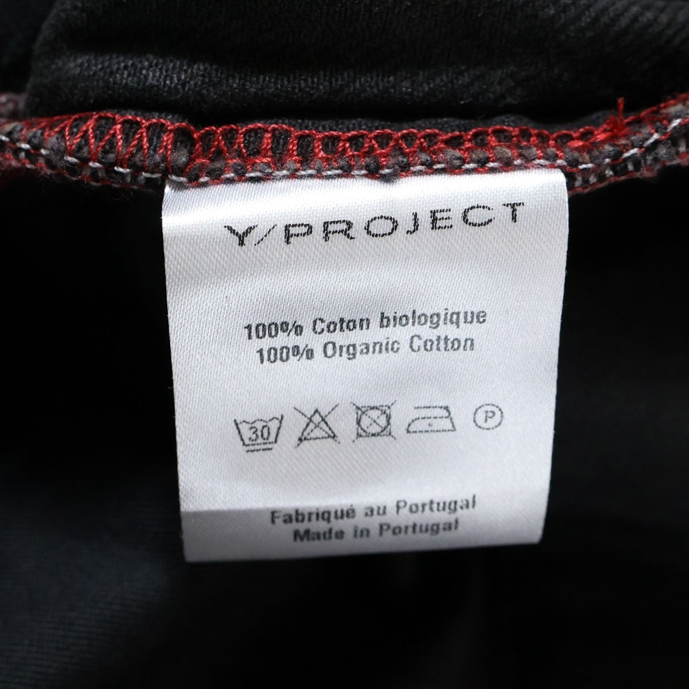 Y/PROJECT(ワイプロジェクト) EVERGREEN MINI COWBOY CUFF JEANS エヴァーグリーン ミニ カウボーイ カフ ジーンズ デニム パンツ ブラック