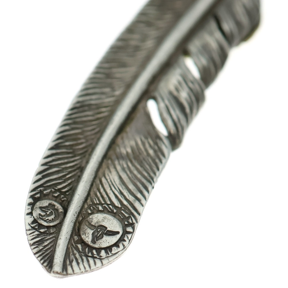 TADY & KING(タディアンドキング) K18ハートSVフェザー 上金特大フェザーペンダントトップ ネックレストップ 左向き シルバー/ゴールド