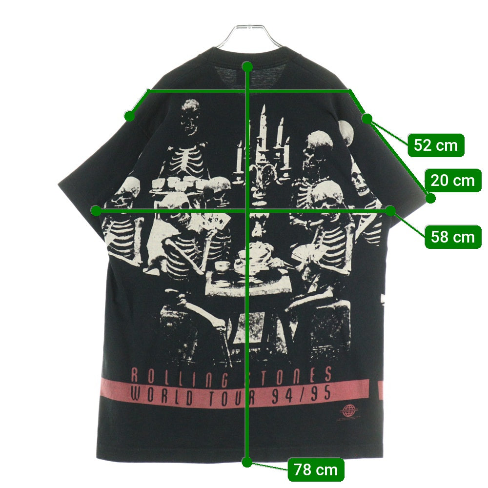 VINTAGE(ヴィンテージ) 90s ROLLING STONES VOODOO LOUNGE FOTL AOP TEE ローリングストーンズ 両面プリント ブラック 半袖Tシャツ