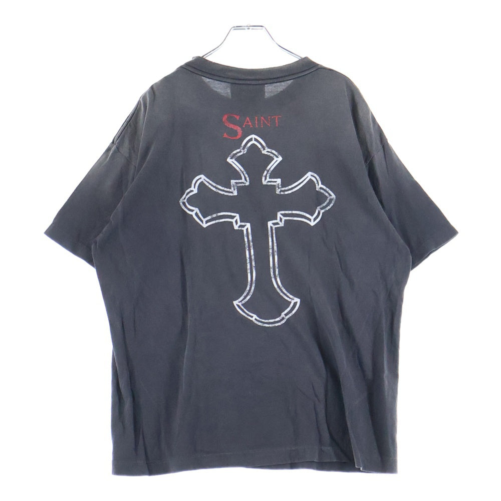 SAINT MICHAEL(セントマイケル) 25SS 2PAC TEE 2パック クルーネック 半袖カットソー Tシャツ グレーSM-HR8-0000-C14