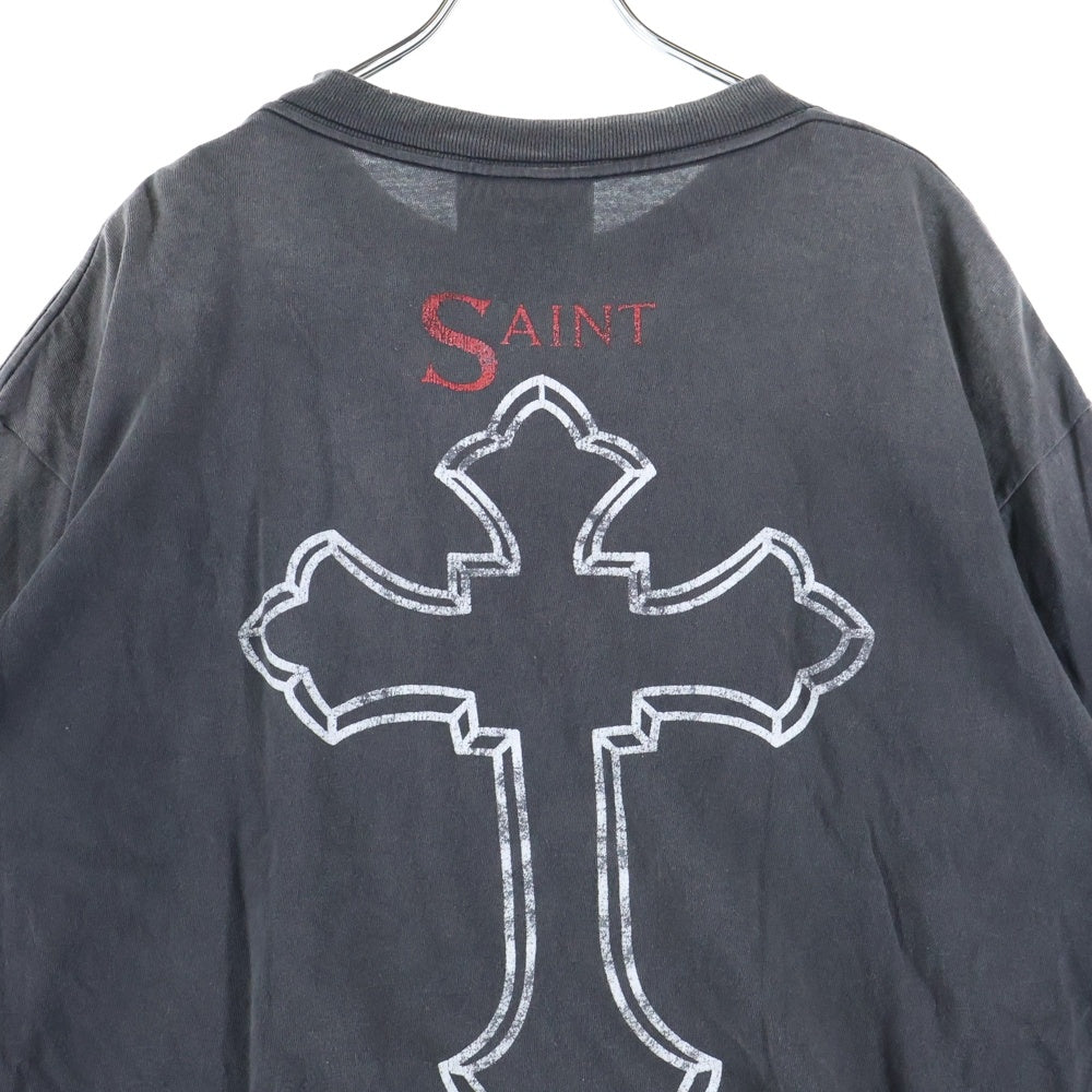 SAINT MICHAEL(セントマイケル) 25SS 2PAC TEE 2パック クルーネック 半袖カットソー Tシャツ グレーSM-HR8-0000-C14