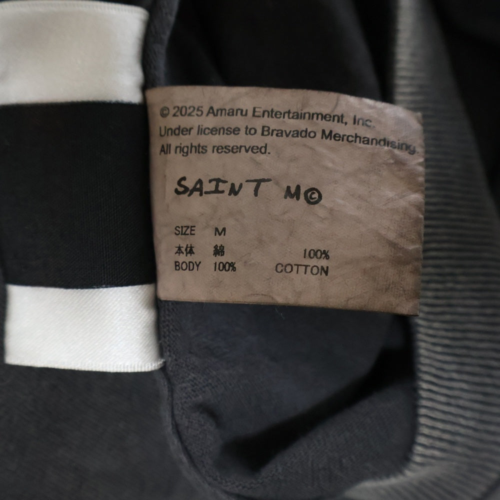 SAINT MICHAEL(セントマイケル) 25SS 2PAC TEE 2パック クルーネック 半袖カットソー Tシャツ グレーSM-HR8-0000-C14