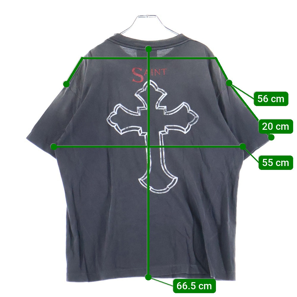 SAINT MICHAEL(セントマイケル) 25SS 2PAC TEE 2パック クルーネック 半袖カットソー Tシャツ グレーSM-HR8-0000-C14