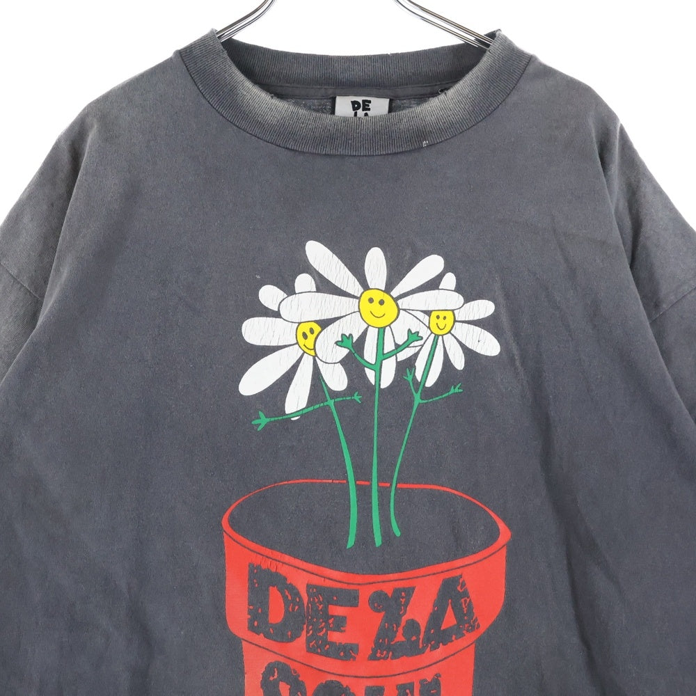 SAINT MICHAEL(セントマイケル) 25AW SM-HR1-0000-C18 DE LA SOULプリントヴィンテージ加工Tシャツ カットソー ブラック