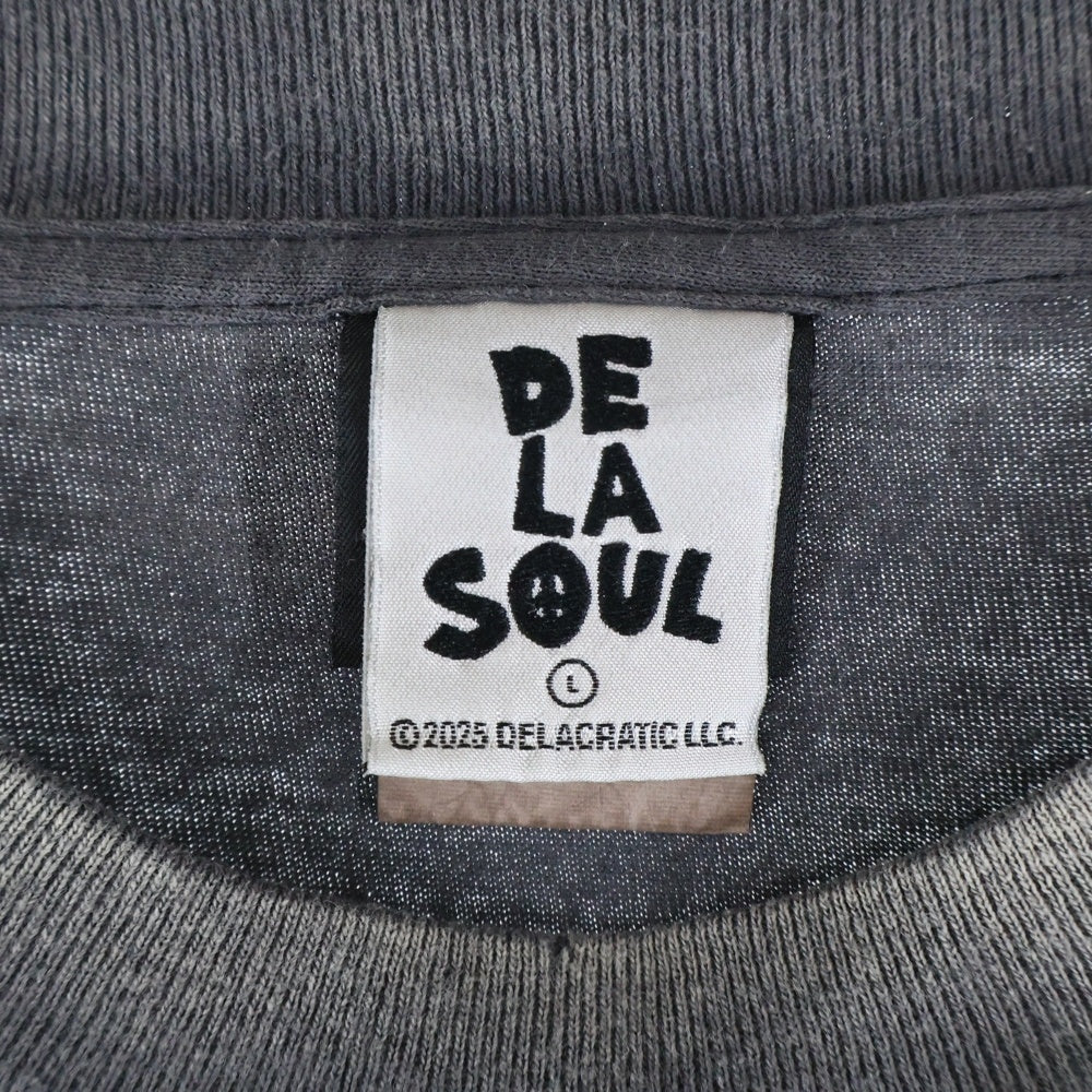 SAINT MICHAEL(セントマイケル) 25AW SM-HR1-0000-C18 DE LA SOULプリントヴィンテージ加工Tシャツ カットソー ブラック