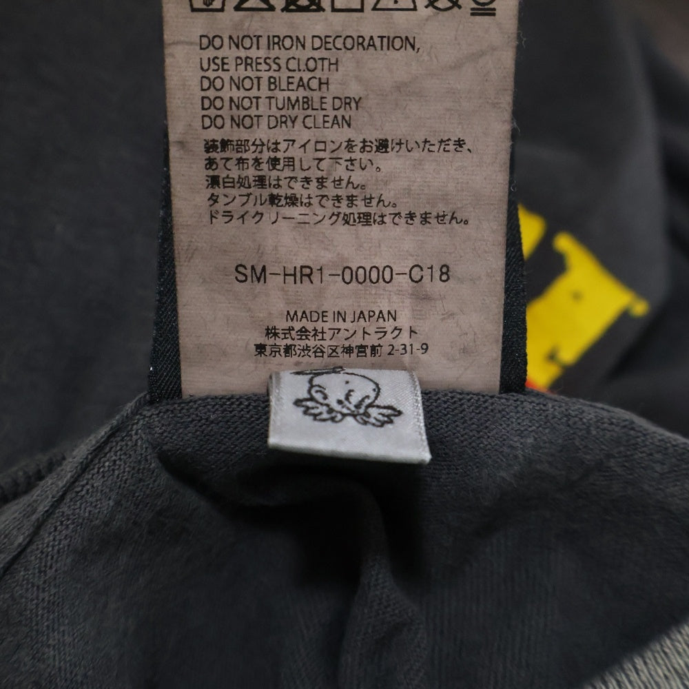 SAINT MICHAEL(セントマイケル) 25AW SM-HR1-0000-C18 DE LA SOULプリントヴィンテージ加工Tシャツ カットソー ブラック