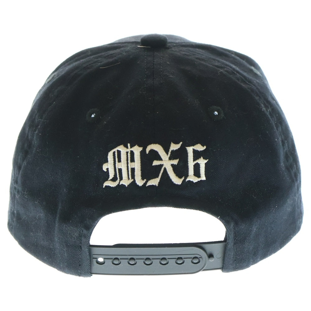 SAINT MICHAEL(セントマイケル) 24AW SAINT JOURNEY CAP SM-YS1-0000-076 ロゴ刺繍帽子 キャップ ブラック