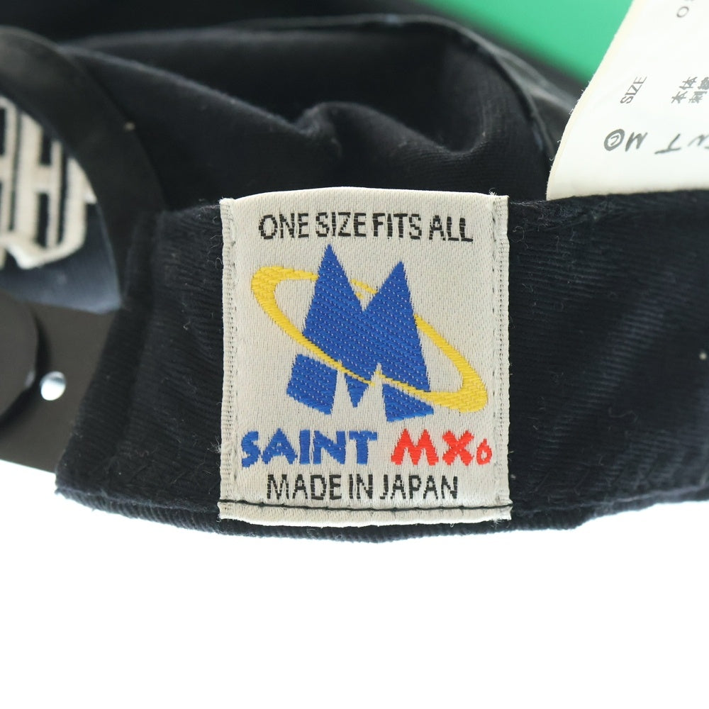 SAINT MICHAEL(セントマイケル) 24AW SAINT JOURNEY CAP SM-YS1-0000-076 ロゴ刺繍帽子 キャップ ブラック