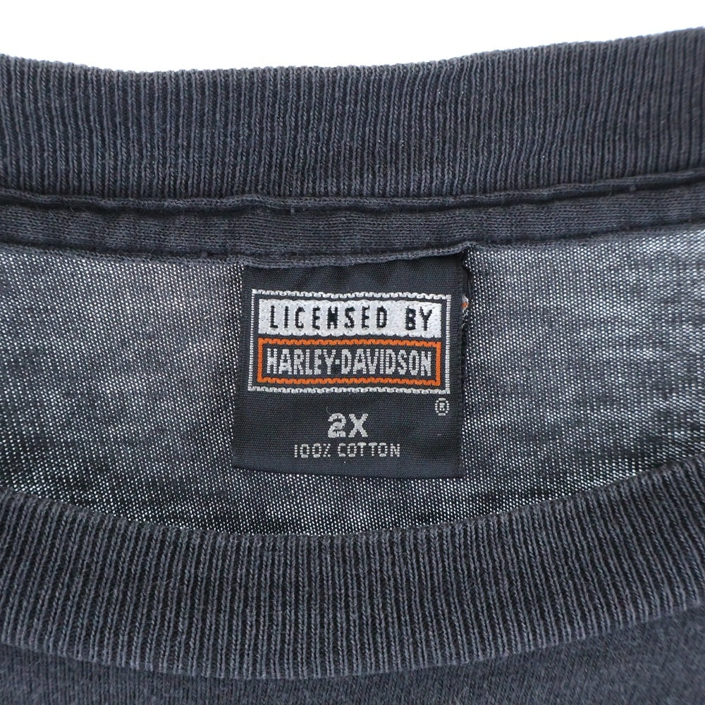 VINTAGE(ヴィンテージ) 90S HARLEY-DAVIDSON LICENSED LIGHTNING TEE ハーレーダビッドソン ライトニング プリント 半袖Tシャツ カットソー ブラック